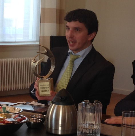 Aandacht voor de Sportrespecttrofee tijdens B&W overleg 