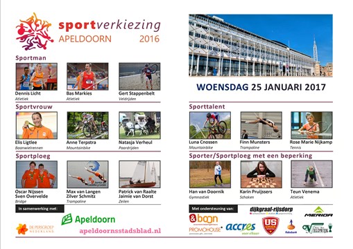 Flyer Sportverkiezing 2016 genomineerden
