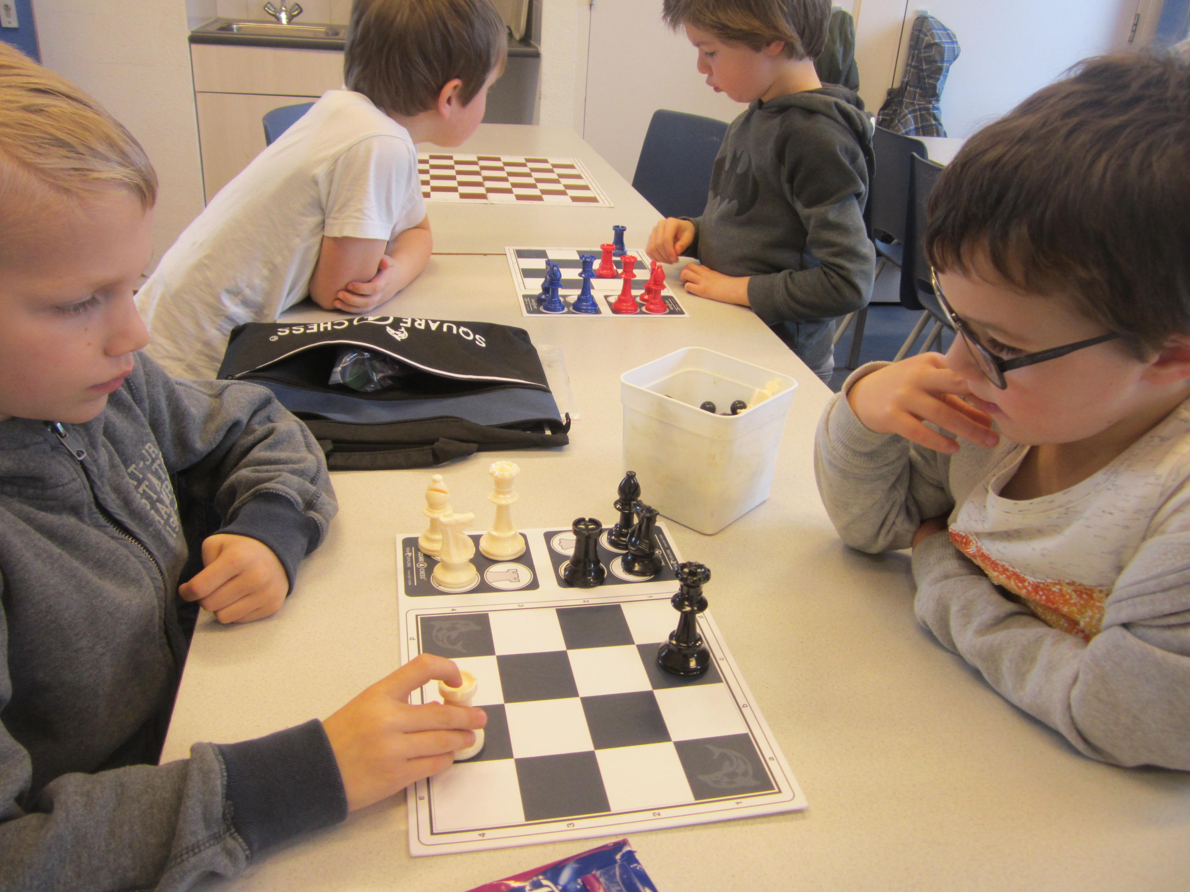 Kinderen leren in veertien lessen schaken in Het Bolwerk