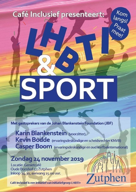 Café Inclusief uit Zutphen presenteert LHBT & Sport