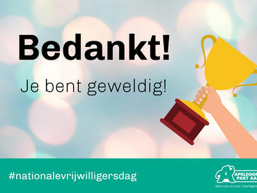 7 december Nationale vrijwilligersdag actie 'kaartje' sturen