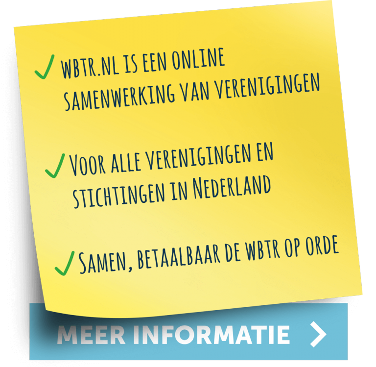 Hulp bij het voldoen aan de nieuwe wet WBTR per 1 juli 2021 voor de leden van de Sportraad Apeldoorn 