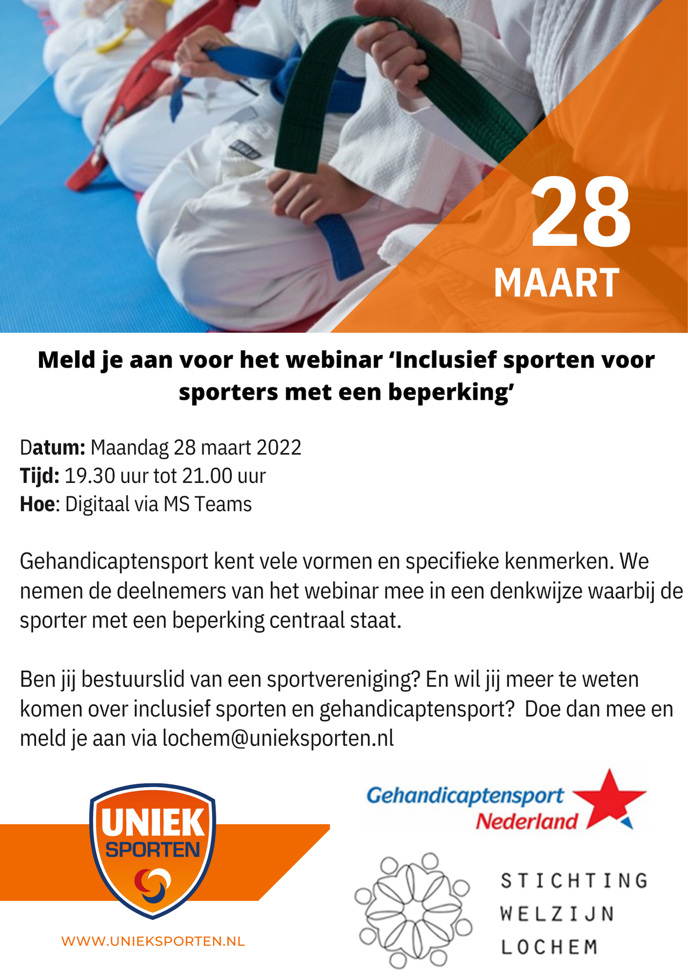WEBINAR INCLUSIEF SPORTEN DOOR LOCHEM UNIEKSPORTEN