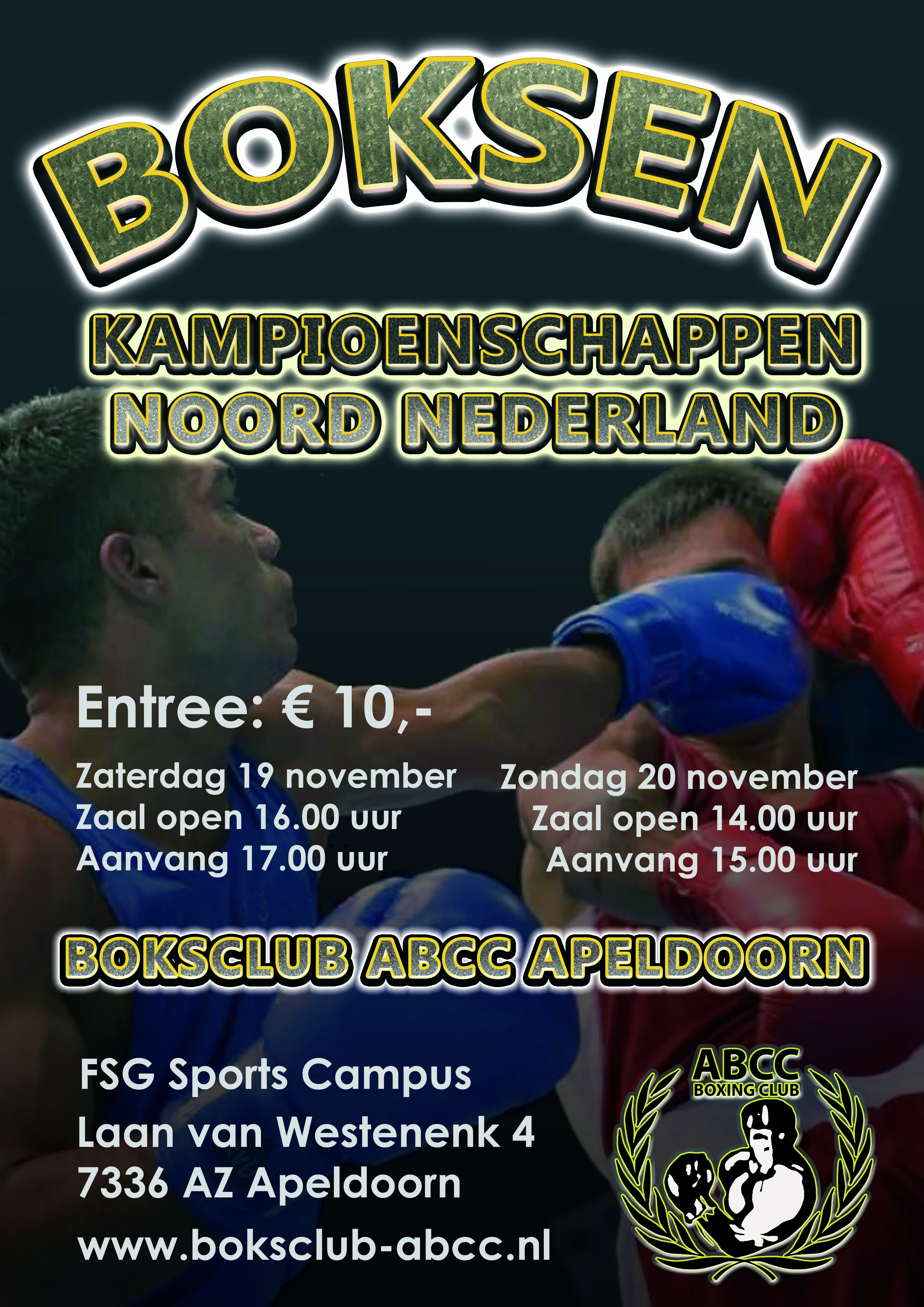 Noord-Nederlandse Bokskampioenschappen bij ABCC