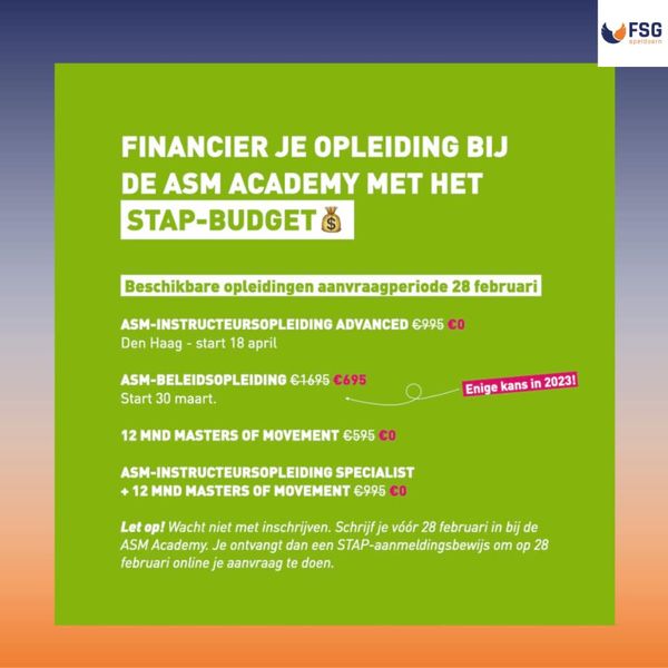 FSG start met de instructeursopleiding Athletic Skills Model
